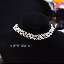 Load image into Gallery viewer, Adjustable Sparkling Rhinestone Choker Necklace – Minimalist Bridal &amp; Evening Wear Accessory